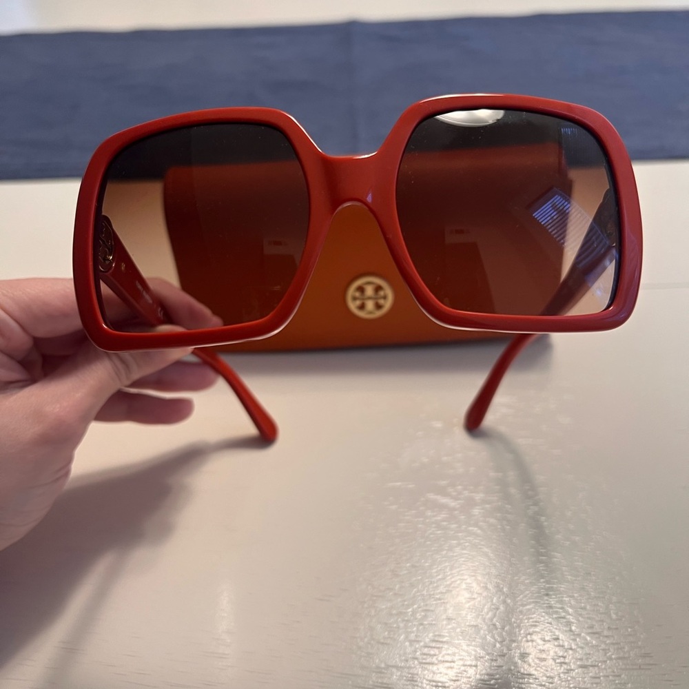 Tory Burch Orange Square Sunglasses